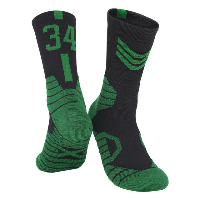 New Style Star Kids Basketball Socks Sport Socks Outdoor Cycling Skateboard Running Breathable Adult Non-Slip Middle Towel Socks