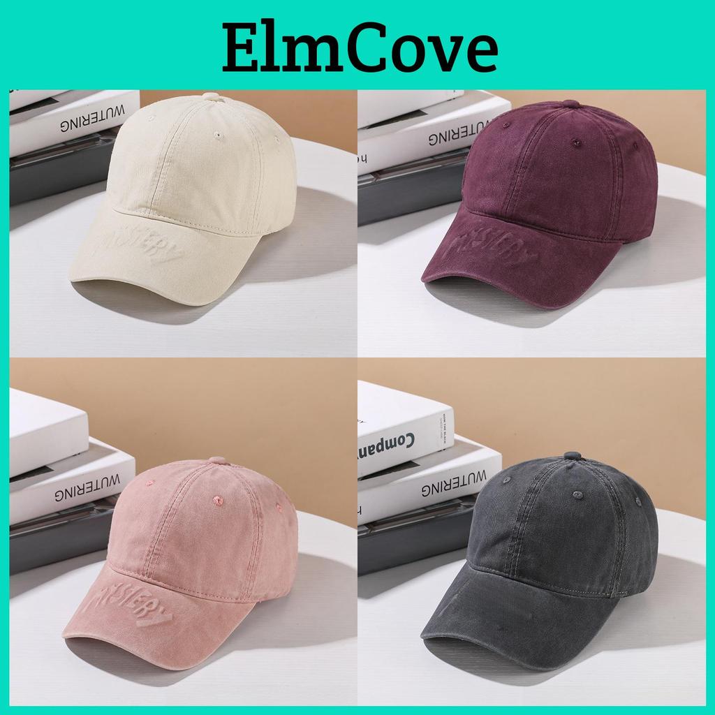 Style Letter Embroidered Cotton Baseball Cap With Sun Protection For Casual Wear