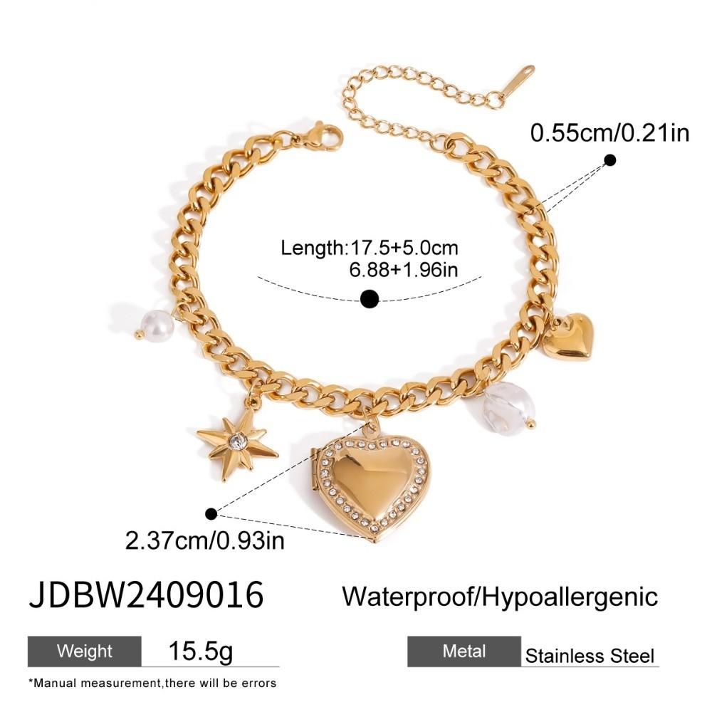 Star Smooth Love Pendant Bracelet Fashion Photos Heart Hand Chain  Hand Accessory