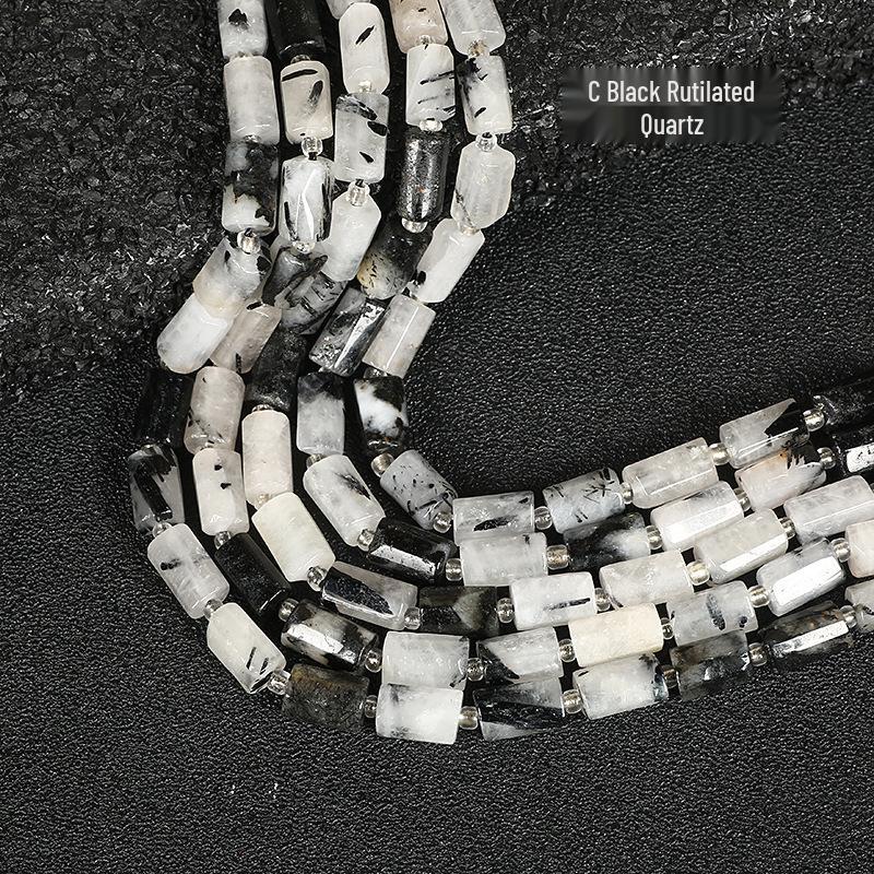 

Желтый тигровый глаз, черный турмалин, лазурит, зеленый авантюрин и черный рутиловый кварц, цилиндрические бусины, 8x11 мм 8x11mm (Approx. 31 beads)