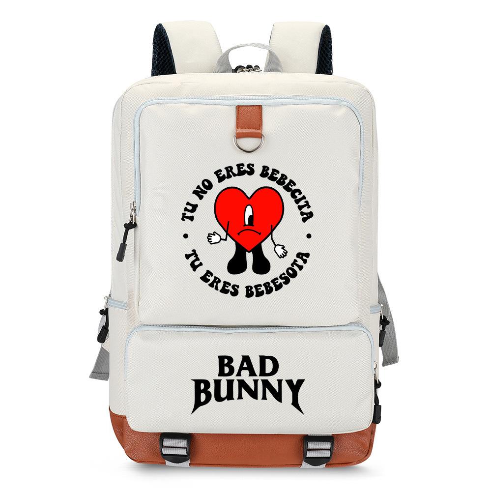 Ins Internet Celebrity Popular Singer Bad Bunny Backpack School Bag Computer Bag