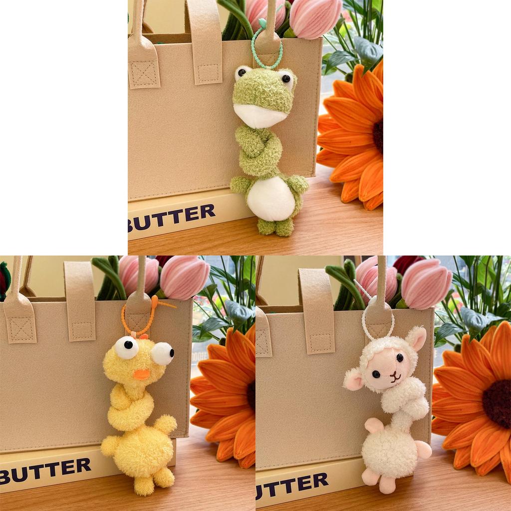 Plush Toy Set With Long Neck Frog Chicken Sheep For Kids Playroom Decor