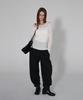 CHICKS Slim Fit Slit Long Sleeve Knit Ivory