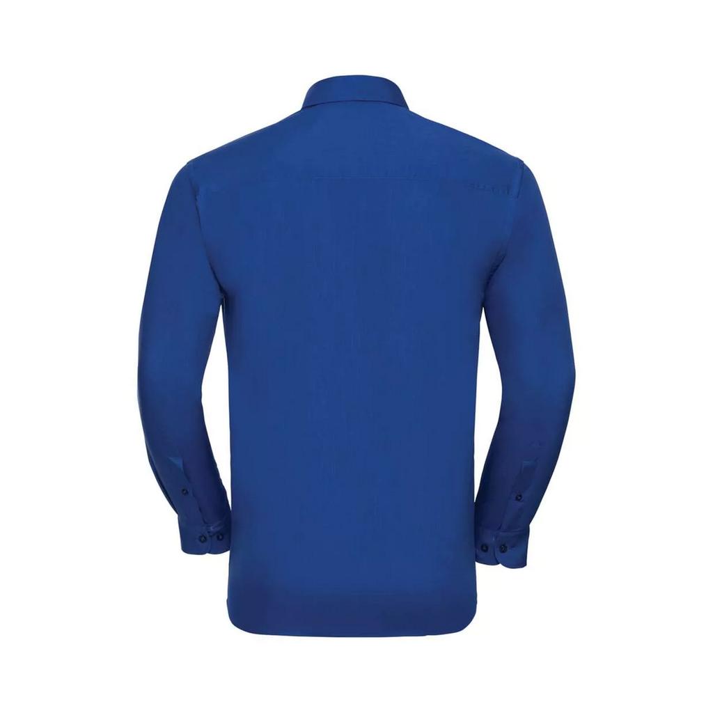 Russell Collection Mens Poplin Long-Sleeved Shirt