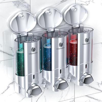 Dispensador de Jabón Líquido de Pared Sin Taladro Botella de Champú y Acondicionador para Baño Contenedor de Detergente para Jabón de Platos de Cocina 1/2/3*200ML