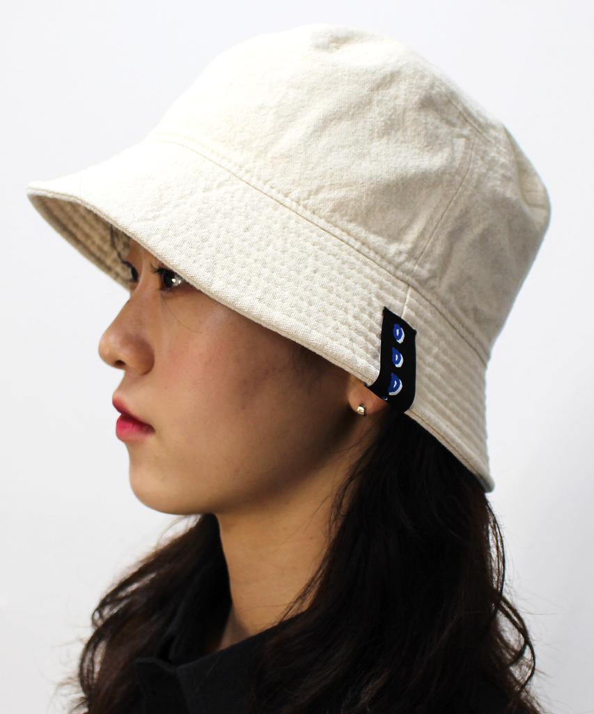 ODD DOT Logo Basic Bucket Hat Beige
