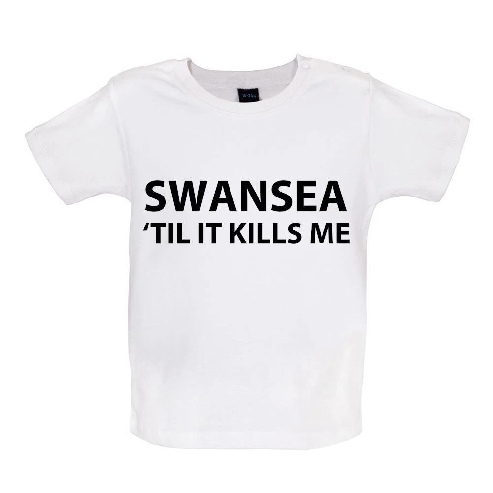 

Swansea Til It Kills Me - Baby Kids Boys Girls Unisex T-Shirt / Babygrow - Team Love Fan Football 130