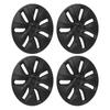 4PCS Wheel Hub Cap Matte Black High Strength Textured Design Replacement for Tesla Model Y 2020‑2023