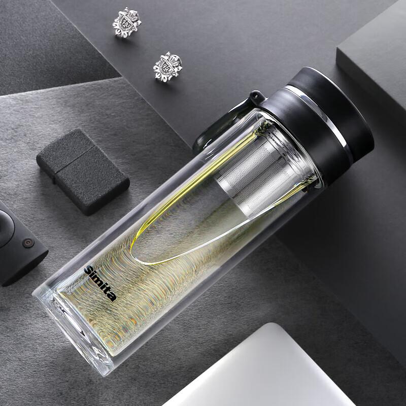 Simita Mingjiang Portable Double-Layer Glass Tea Infuser Bottle