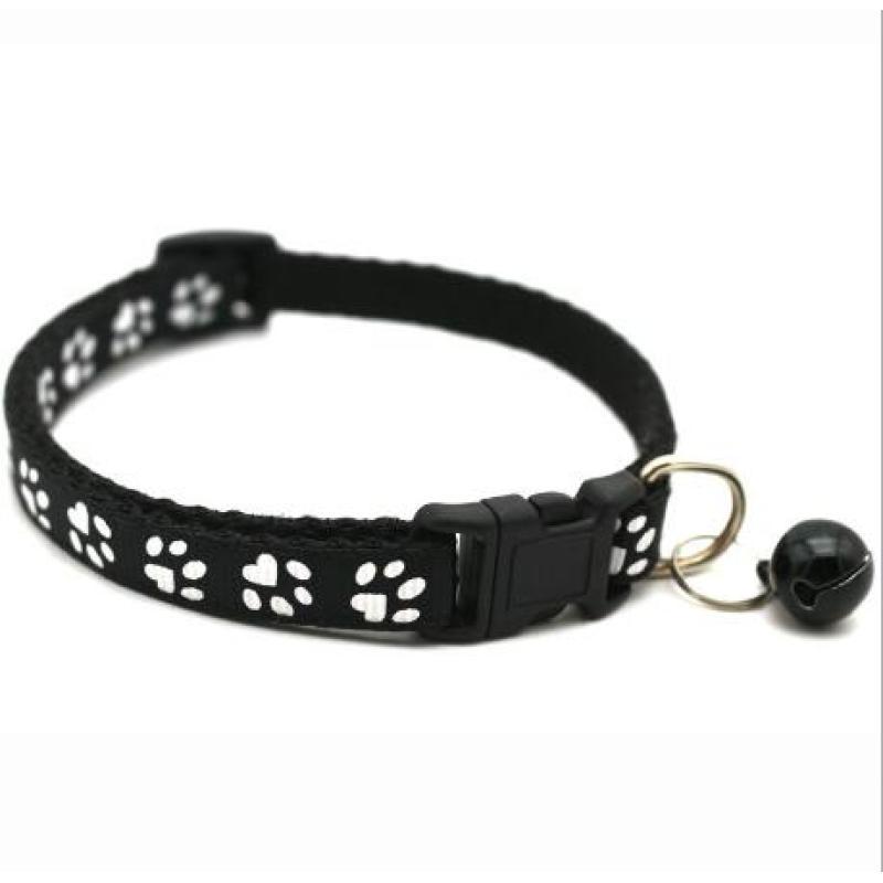 Adjustable Necklace Cute Paw Printing Pet Collar with Bell for Cat Kitten Dog Pets Supplies