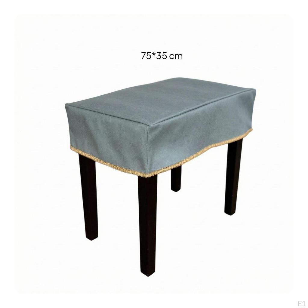 Piano Bench Cover WaterResistant Tailored Easy to Wipe Clean 7535cm Dark Gray