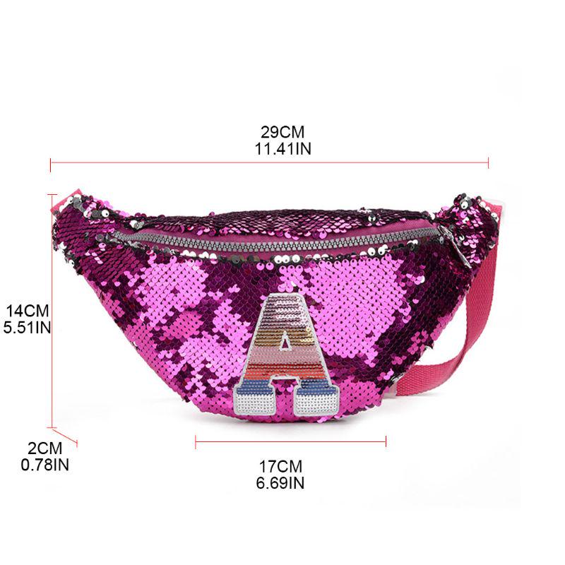 pink sequin fanny pack