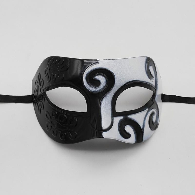 Halloween Mask Plastic Dual Color Carved Headpiece For Costume Party And Theatrical Performance