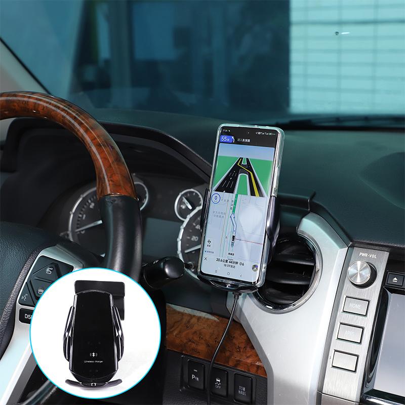 For Toyota Tundra 2014-21 ABS Central Control Air Outlet Left Mobile Phone Holder GPS Navigation Holder Interior Car Accessories