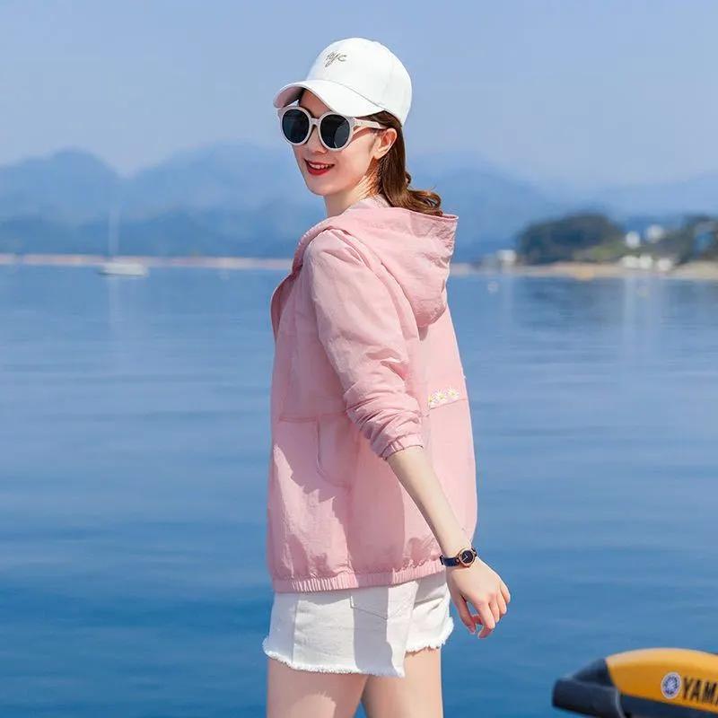 Little Daisy Sun Protection Clothing Women's Anti-ultraviolet Long-sleeved Summer Breathable Hooded Thin Jacket Sun Protection Clothing Women