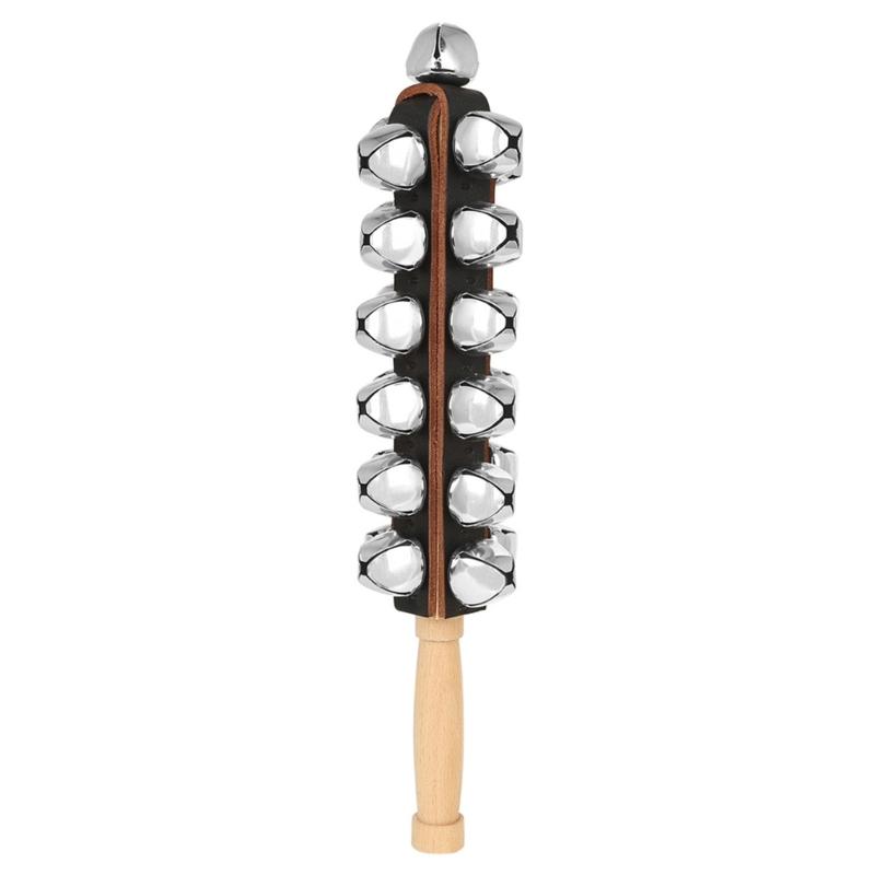Practical 25 Tuned Handbells Sleigh Bells Wood Texture Suitable for Childrens Musical Development and Joyful Play