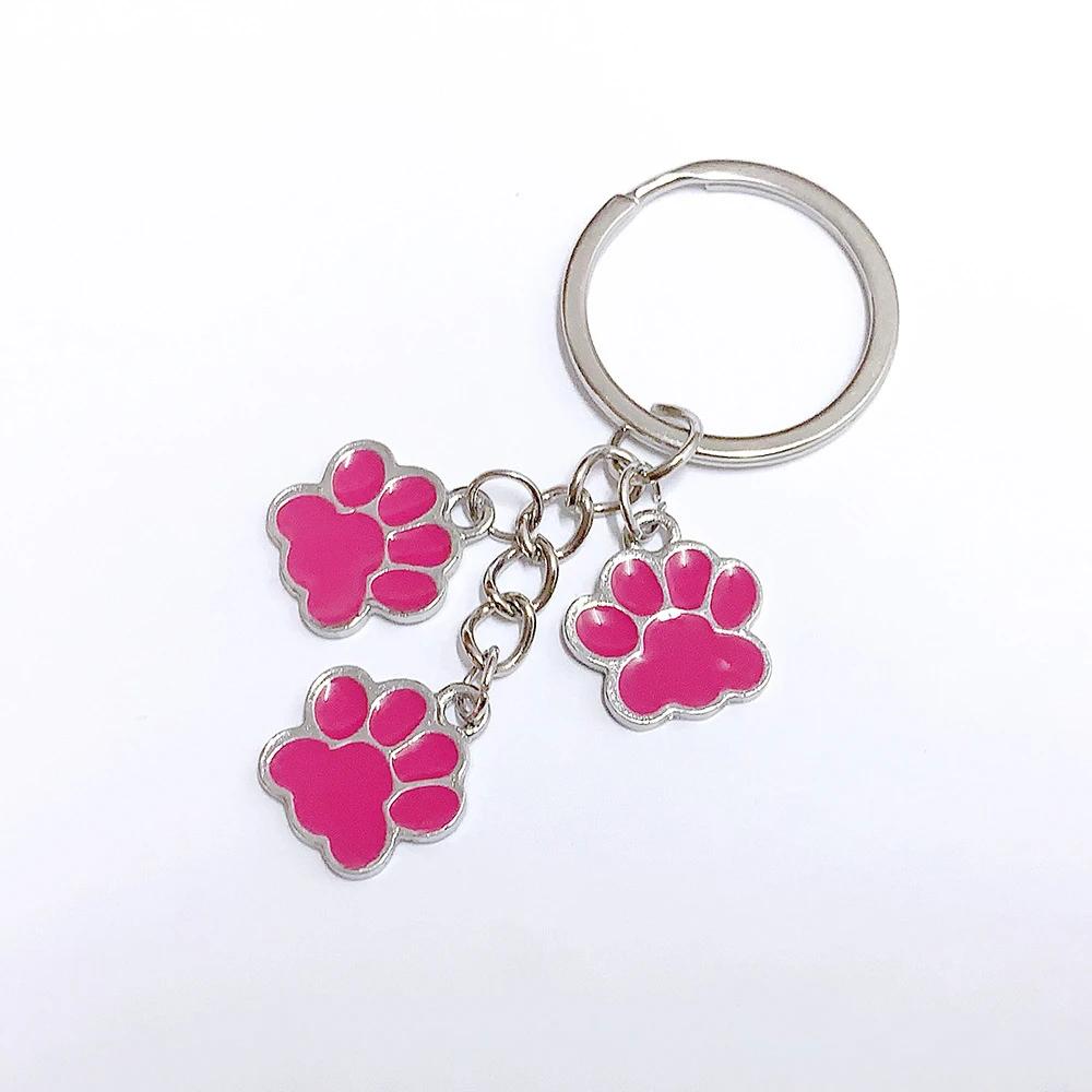 Fashion Alloy French Bulldog Pug Dog Keychain Cute Pet Dog Keyring Bag Handbag Charm Accessories For Women Animal Lovers Gifts