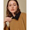 INMAN 2025 Winter Women's Contrast Collar Alpaca Wool & Silk Double-Faced Coat