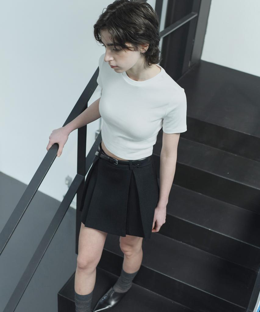 DENOAH Pring Crop Short Sleeve Tee (White)