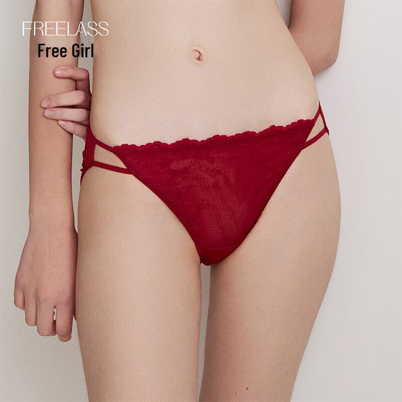 

Fuli Women s Sexy French Lace Low-Rise Briefs L