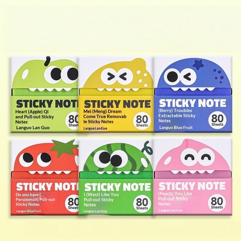 New 80Sheets/Box Self-Adhesive Memo Pads Pull-Type Sticky Note Pearlescent Transparent Paper For Office School Stationery Supply