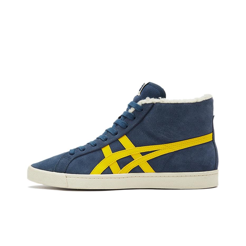 ONITSUKA TIGER Fabre Rb Synthetic Leather Color Block Plush Wear-Resistant Mid-Top Sneakers Unisex Sneakers Blue 1183B809-400