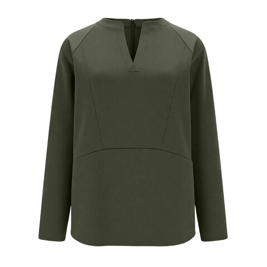 WomenV Neck Going OutCasual Blouse Long Sleeve Tops