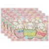 Easter Bunny Placemats Green Blue Pink Yellow Rabbits Floral Place Mats  Happy Easter Table Mats for Spring Party Kitchen Dining