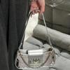 Sweet Cool Y2K Pink Underarm Bag Heart Chain Vintage Aesthetic Shoulder Bag for Women