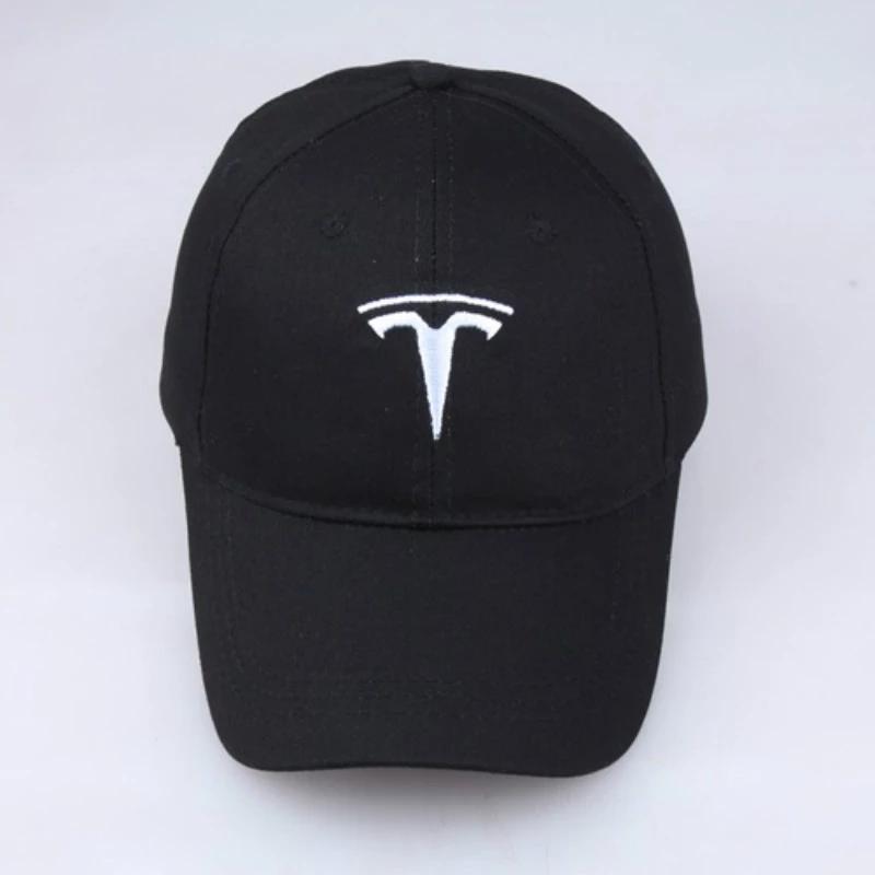 Cappellino da baseball con ricamo alla moda, logo Tesla, nuovo