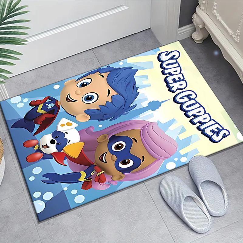 1pc Bubble guppies Design Area Rug - Non-Slip, Soft & Cozy Floor Mat for Living Room, Bedroom, Office - Indoor/Outdoor Decorative Carpet