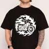 Motorcycle Flame Tshirt 100 Cotton ONeck T Shirt Fashion Short Sleeve Mens Tees Graphic Tshirts