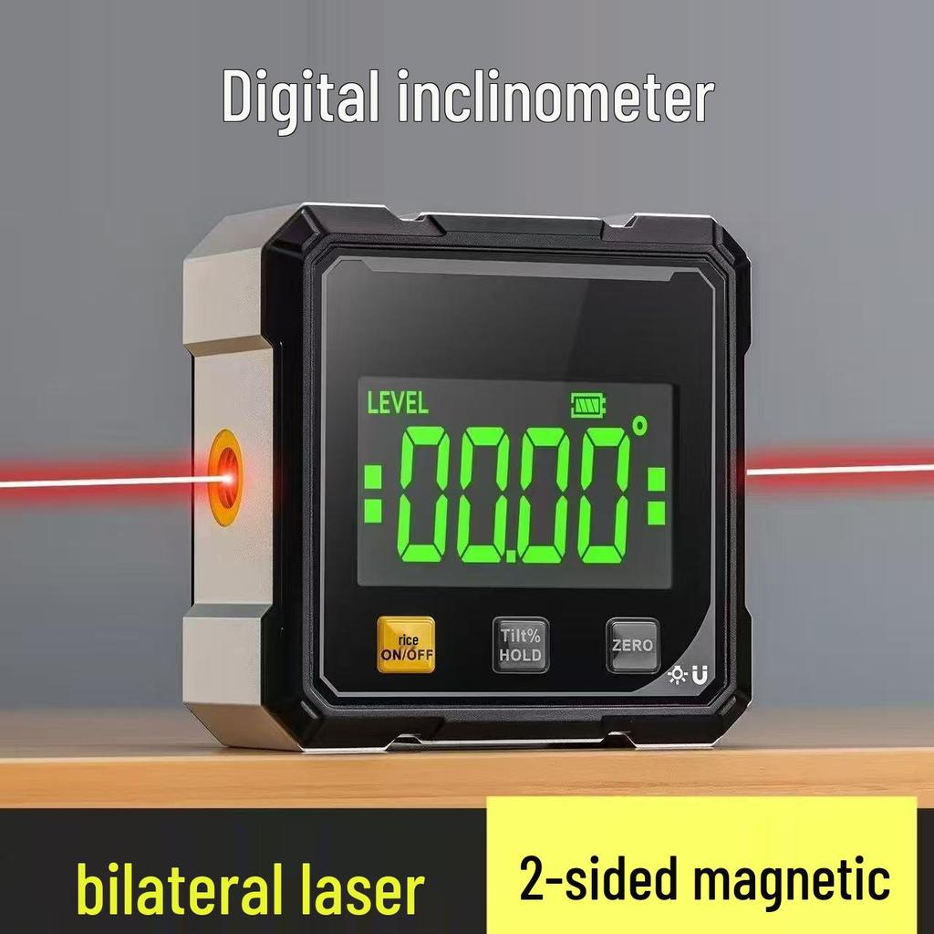 Digital Magnetic Inclinometer with 360° Laser Level