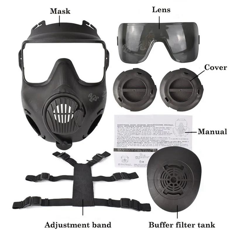 Full Face Protective Tactical Gas Respirator Mask for Airsoft Shooting Hunting Riding Outdoor CS Game Cosplay Protection