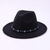 European and American fashion casual top hats men's and women's autumn and winter new black soft woolen jazz hats versatile cowboy hats