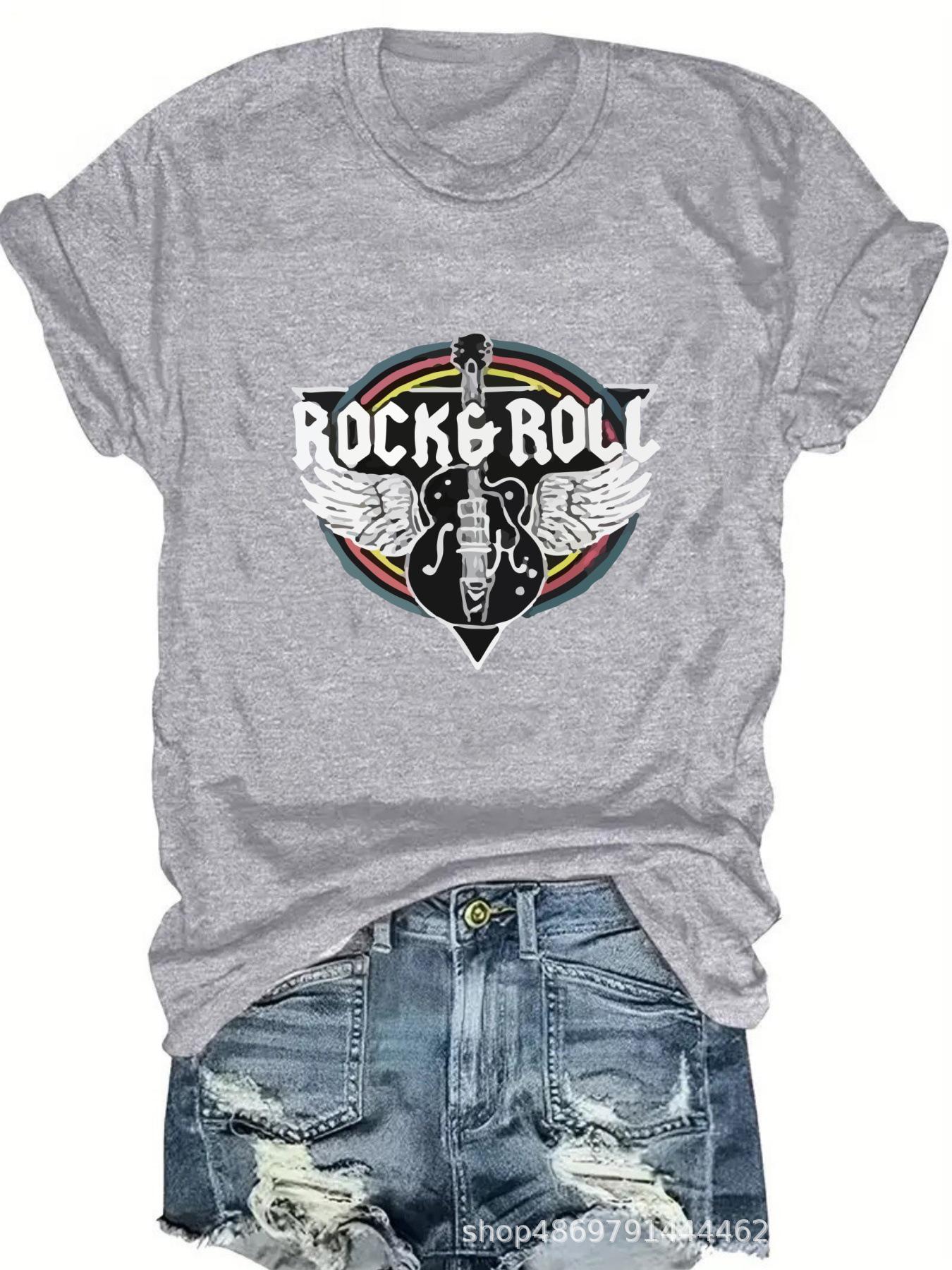 

Женская футболка с круглым вырезом в стиле кросс-бордерной моды S светло-серый