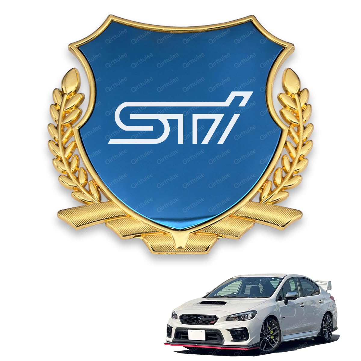 

STI Car Metal Emblem for Impreza Car Sticker Decorative Car Logo Sticker Mirror Emblem, WRX, STI, Levorg, Legacy, Forester, Sport, XV, B4, BRZ, G4, синий