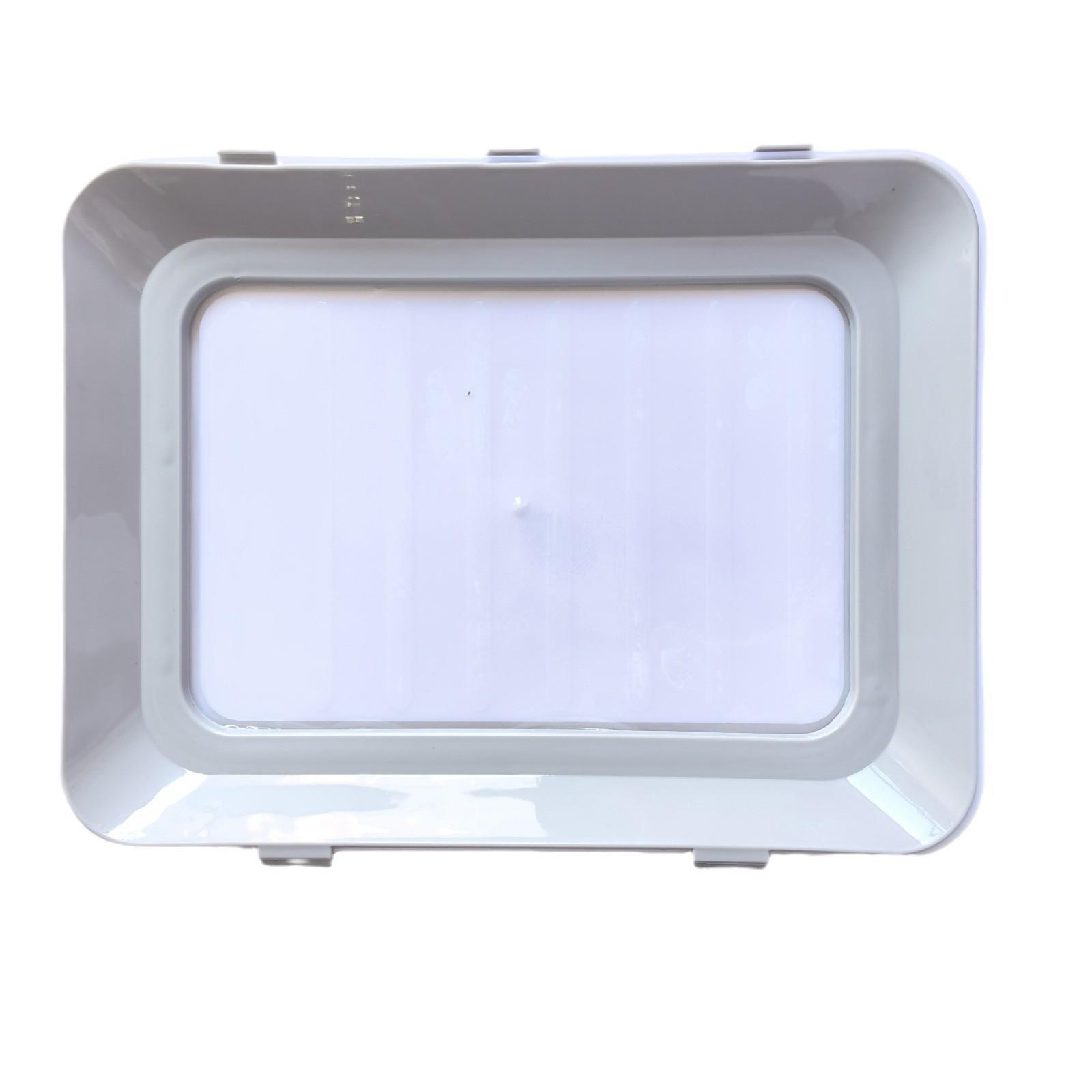 

Прочные многоразовые подносы для хранения продуктов питания - Пластиковые поддоны для организации кухни и использования в ресторане - Заменяемые контейнеры для хранения в холодильнике, без батареек 1pc серый