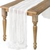 90x180/300cm Gauze Tablecloth Vintage Cheesecloth Table Setting Table Runners  Beach Wedding