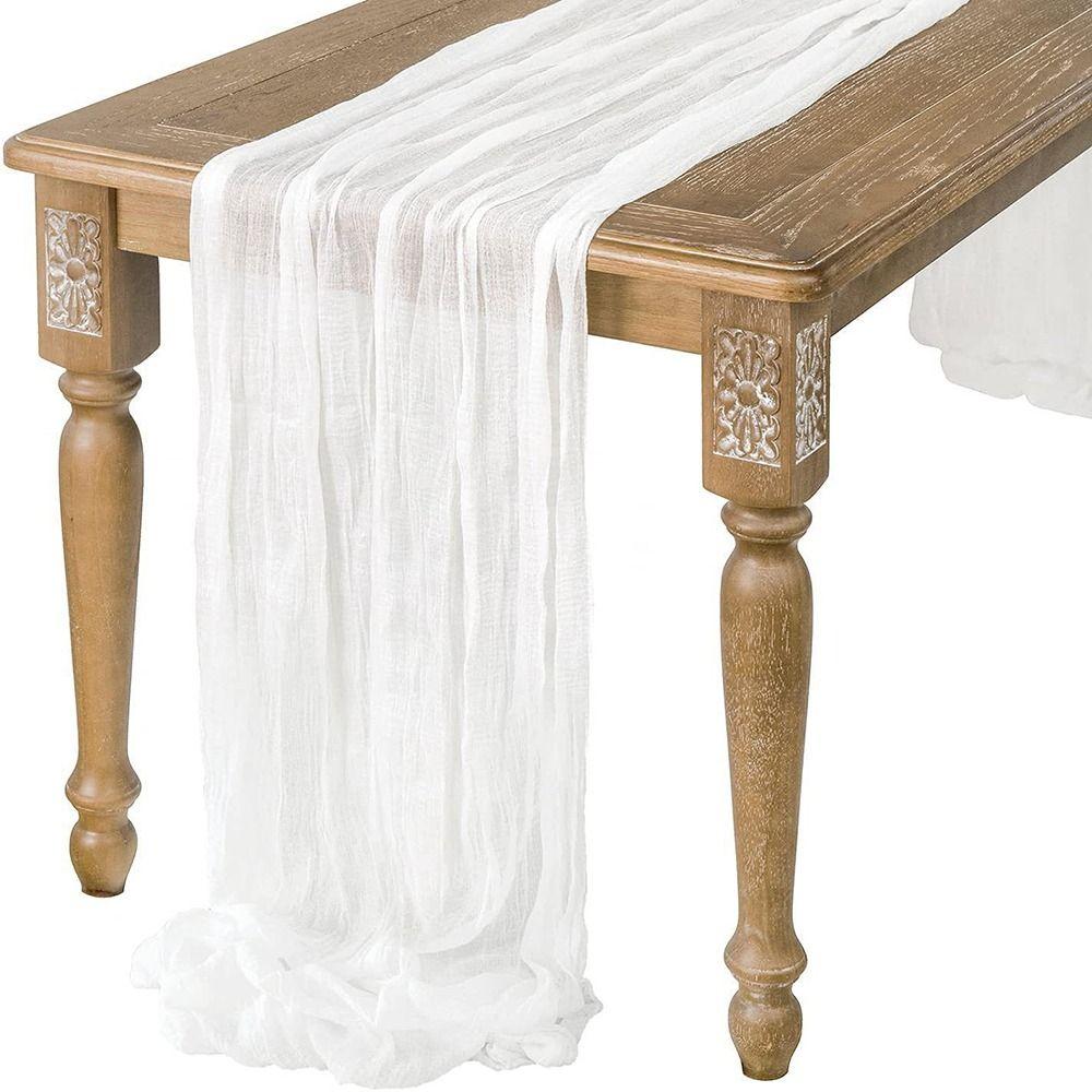 Rustic Country Gauze Tablecloth Vintage Cheesecloth Table Setting Table Runners  Birthday