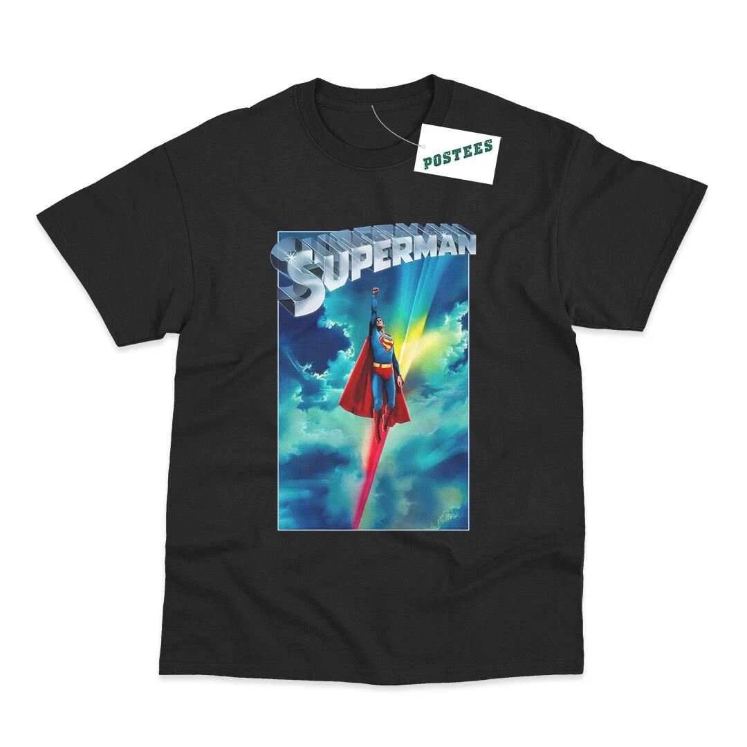 Retro Movie Poster Inspired By Superman 1978 DTG Printed T-Shirt 4XL