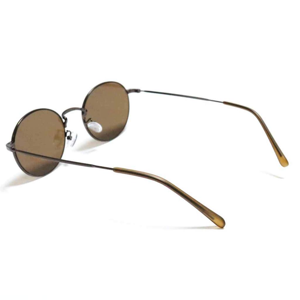 Brown x Brown Sunglasses for Men and Round Metal UV Colored Korean Y2K [FashionBerry] Women, Frame, 99% Protection, Lenses, Style, Streetwear,