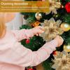 15cm Weihnachtsbaum dekorative Blume Weihnachten Gold Pulver Blume Gold Pulver hohl 3D Blume