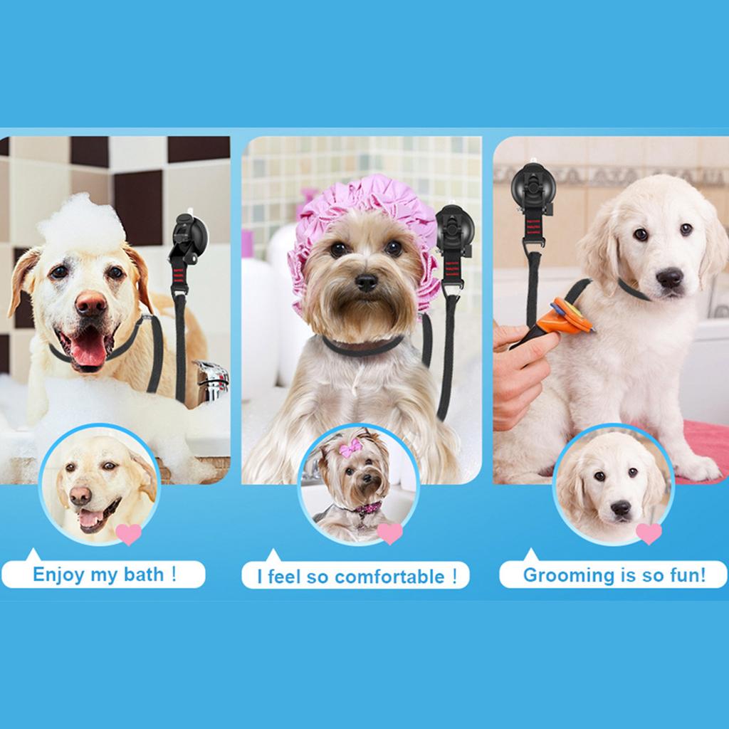 The Cat And Dog Bathing Lanyard With Suction Cup Can Be Adjusted To Fix The Cat Safety Rope, Which Is Used For Pet Shower, Bathing And Grooming