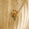 Vintage Blumen Brosche Gold Corsage Schmuck Kreativer Metall Pin Anzug