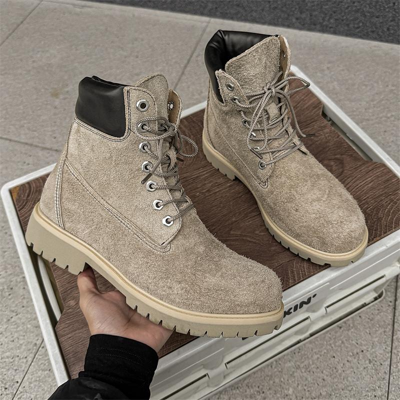 

Кожаные ботильоны для мужчин из натуральной кожи, больших размеров, высокого качества, дизайнерские, формальные, на платформе, повседневные, модные 44 темные хаки