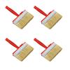 4Pieces Stain Applicators Set with Natural Bristles Ideal for Deck Terrace and Furniture Coating Projects Supplies