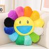 Aesthetic Sunflower Plush Cushion Rainbow Floral Decorative Pillow Cute Flower Stuffed Pillow Office Chair Back Cushion Decor