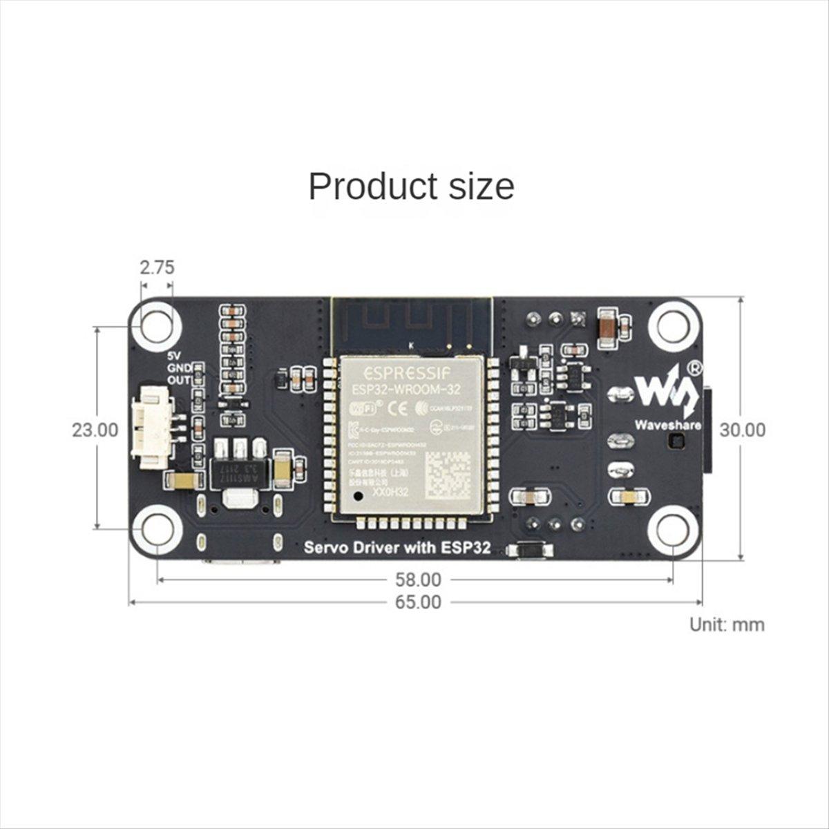 

ESP32 Servo Driver Expansion Board with OLED Display Built-in WIFI and Bluetooth for SC15/ST3215 Servo China Mainland
