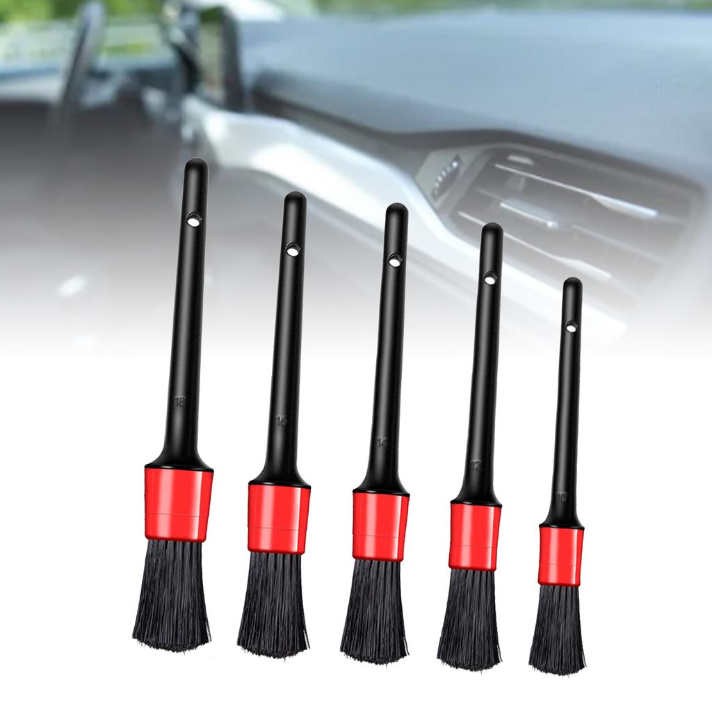 5PCS Car Interior Cleaning Brush Soft Bristle Detailing Brush Dusting Tool for Air Conditioner